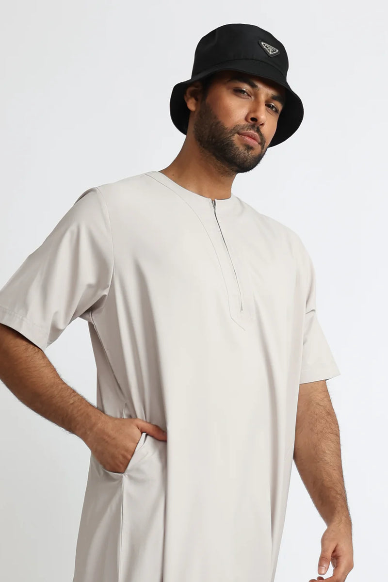 Tuscan Mercury Half Sleeve Thobe By Al Noor