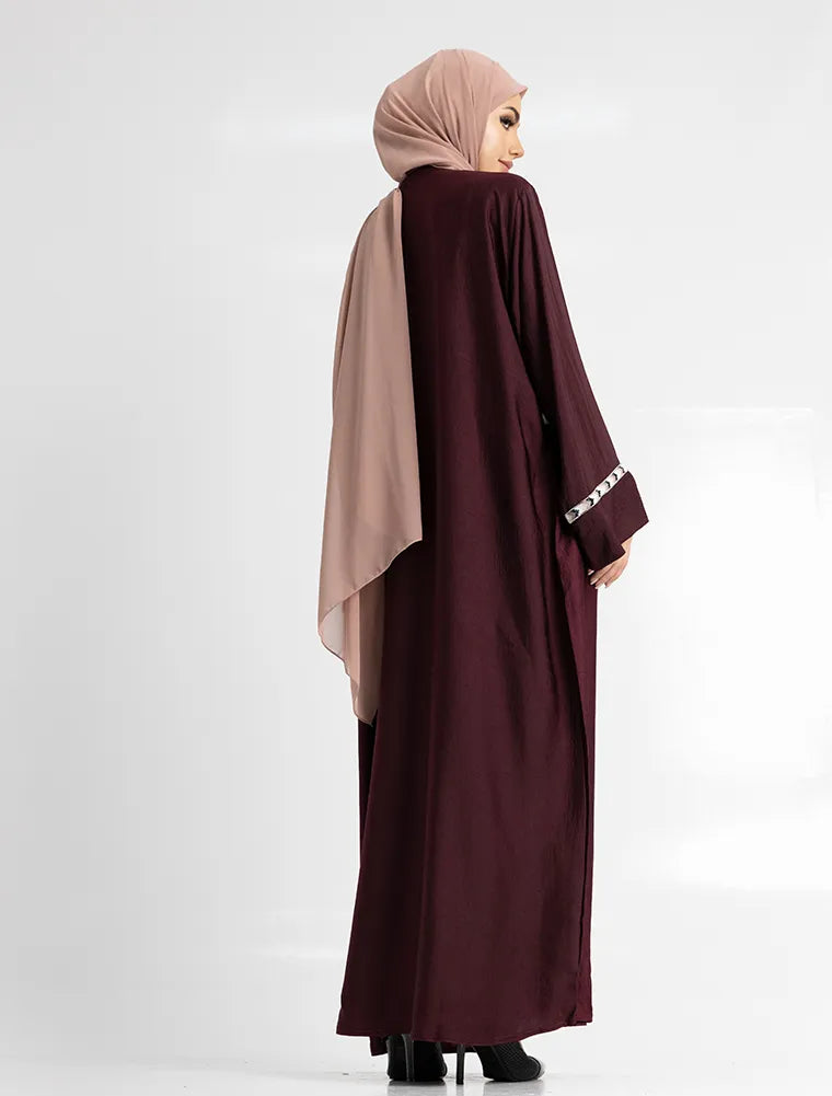 Plum Wajiha Abaya
