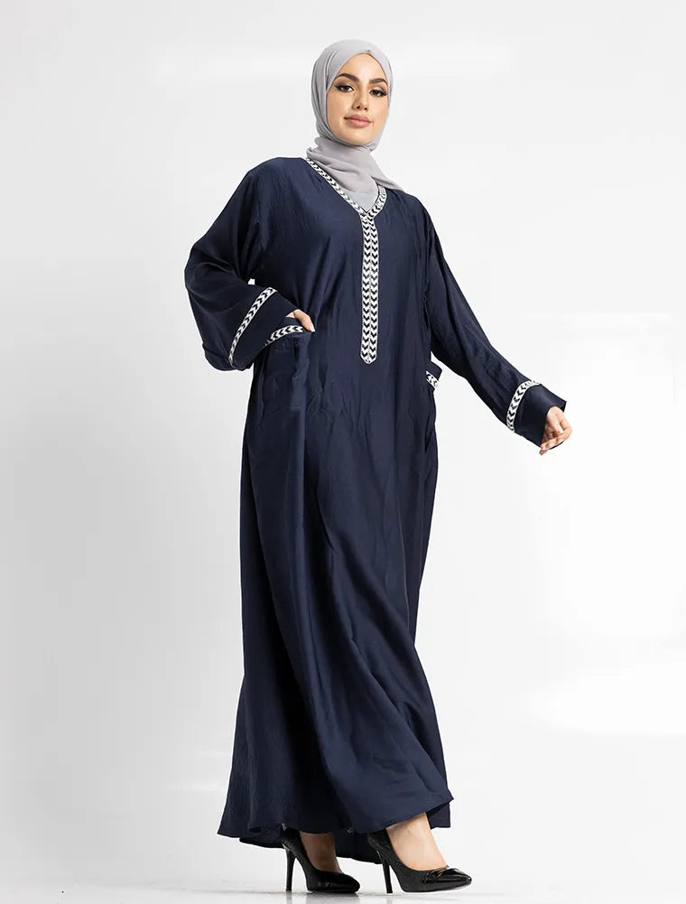 Navy Wajiha Abaya