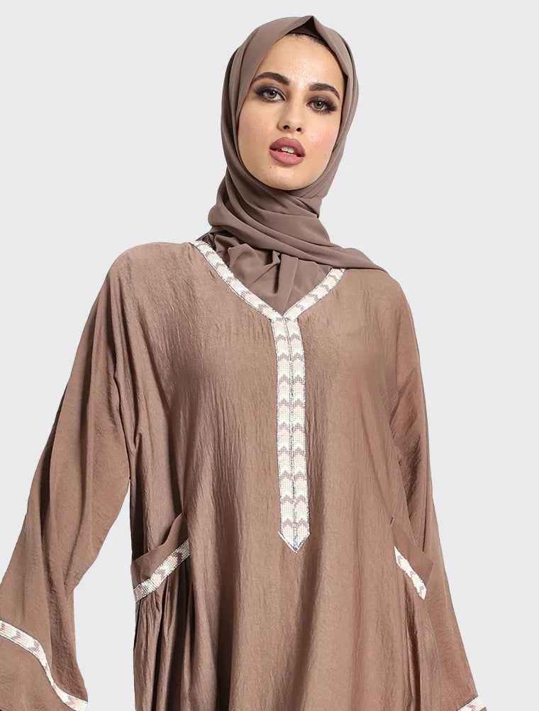 Mocha Wajiha Abaya
