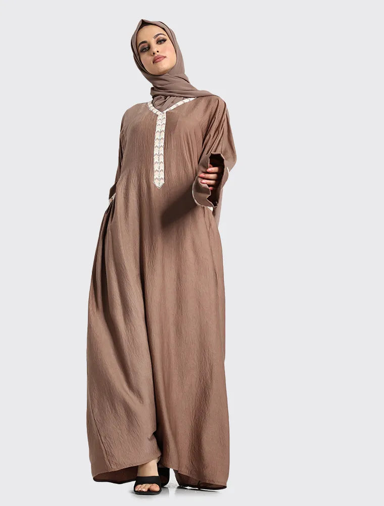 Mocha Wajiha Abaya