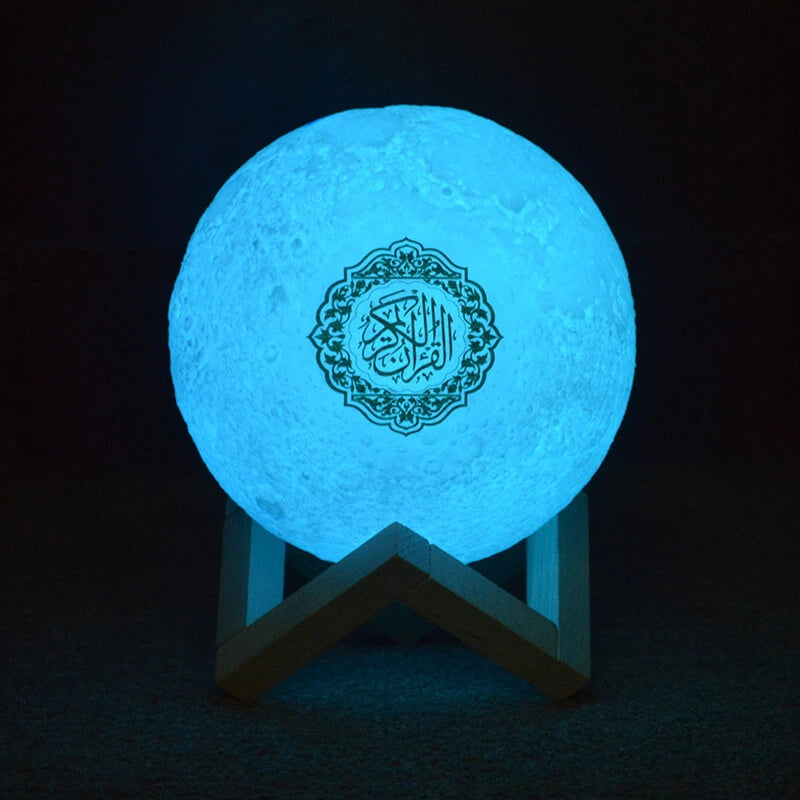 White Moon Lamp Quran Speaker