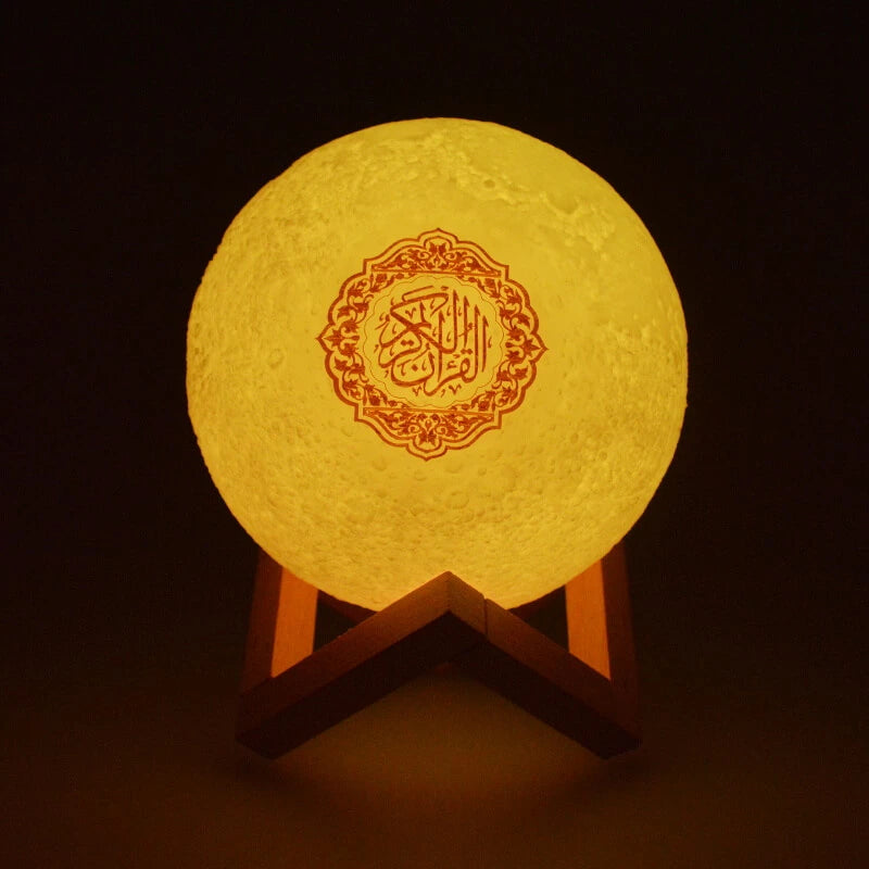 White Moon Lamp Quran Speaker