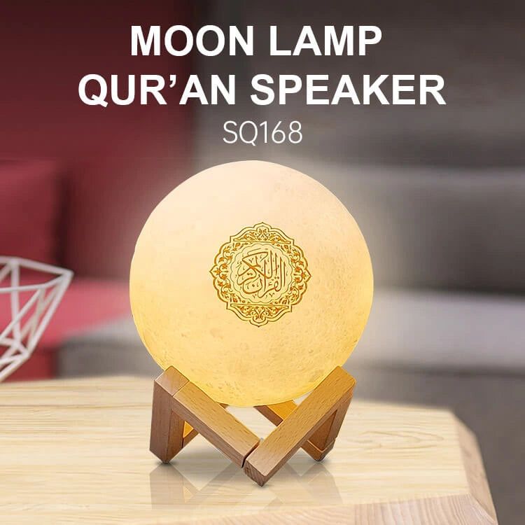 White Moon Lamp Quran Speaker