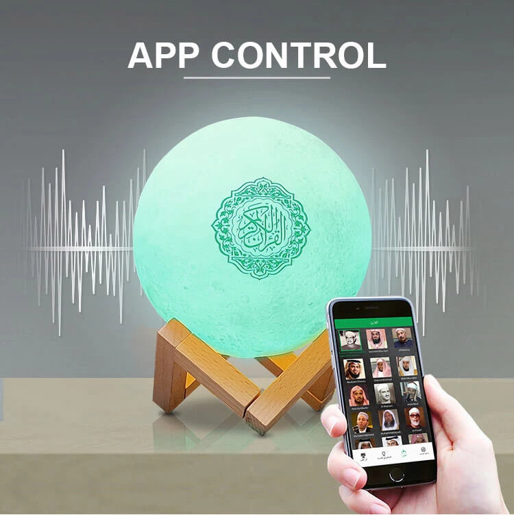 White Moon Lamp Quran Speaker