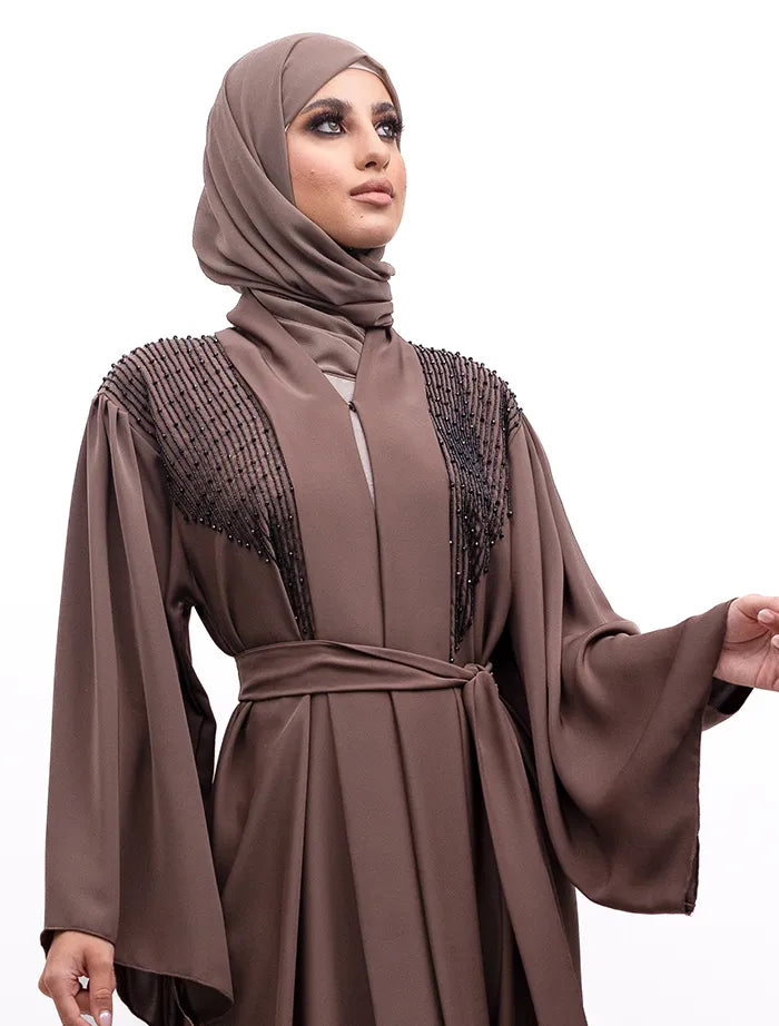 Mauve Aina Open Abaya