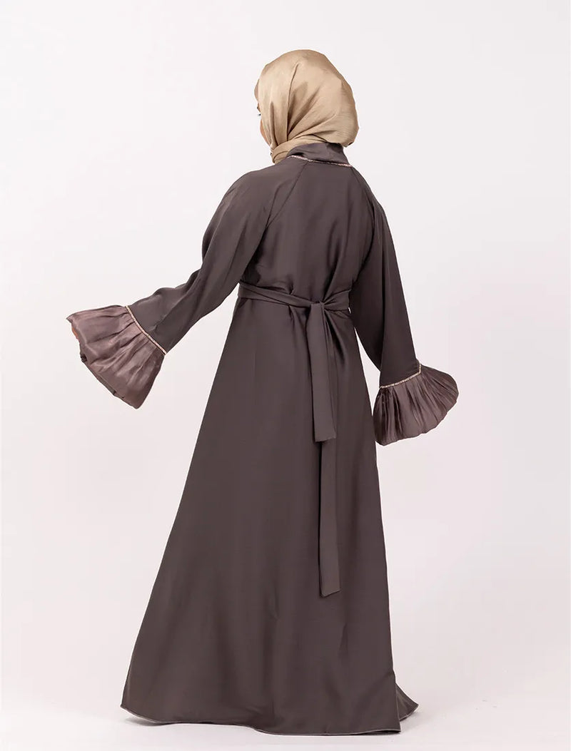 Mauve Regal Charm Girls Abaya