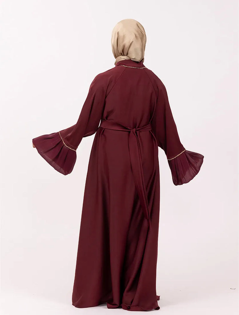 Plum Regal Charm Girls Abaya