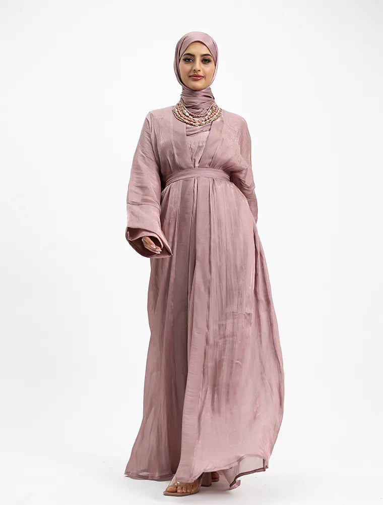 Rose Pink Organza Simple 2 Piece
