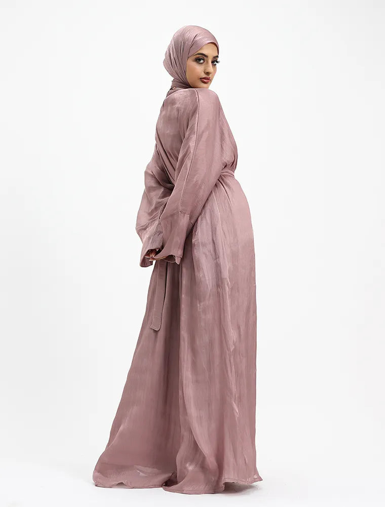 Rose Pink Organza Simple 2 Piece