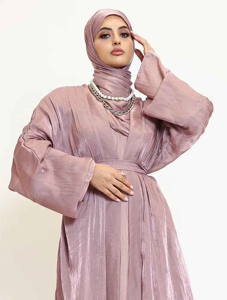 Rose Pink Organza Simple 2 Piece