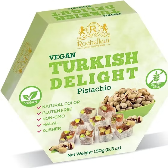 Rochefleur Vegan Turkish Delight (Pistachio)- 150g