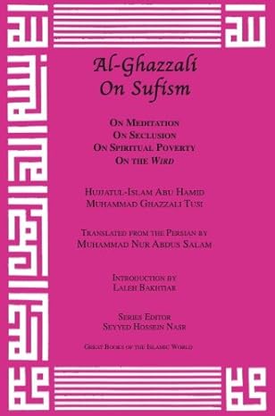 Al-Ghazzali on Sufism Paperback
