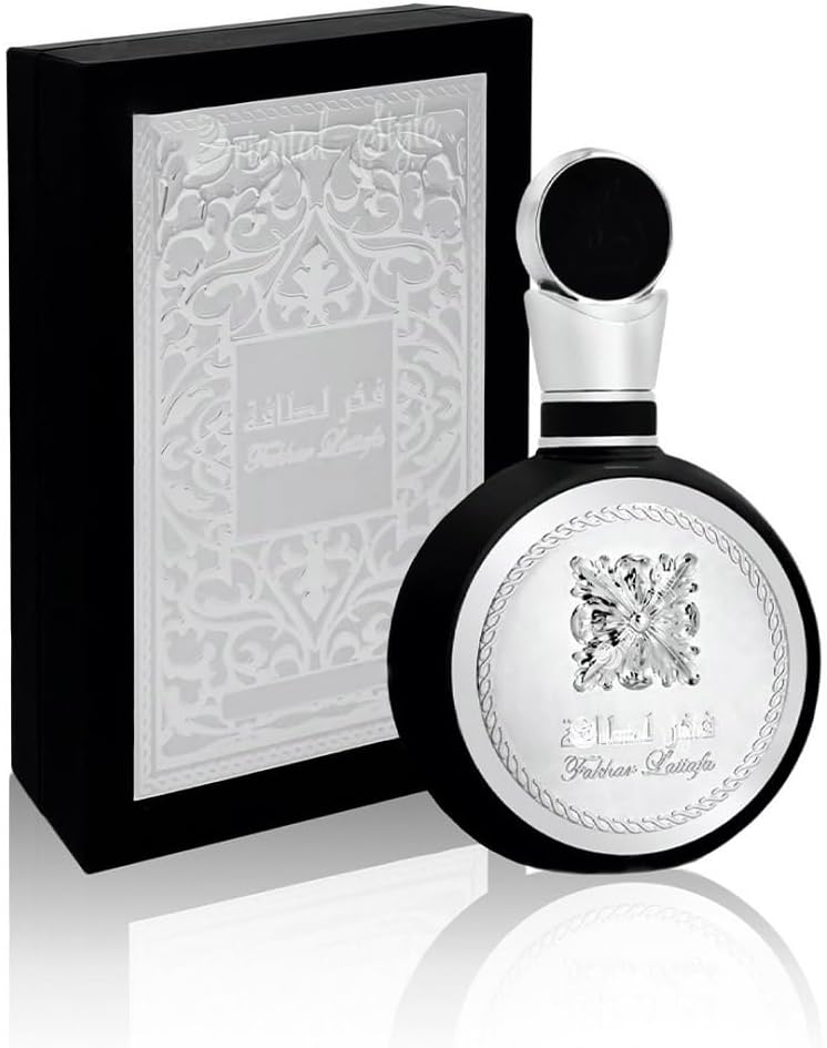 Fakhar Silver With Mini Free Perfume - Arabic Luxury Long Lasting Fragrance - Aromatic, Woody, Fresh Spicy Scent For Men - 100 ml Eau De Parfum
