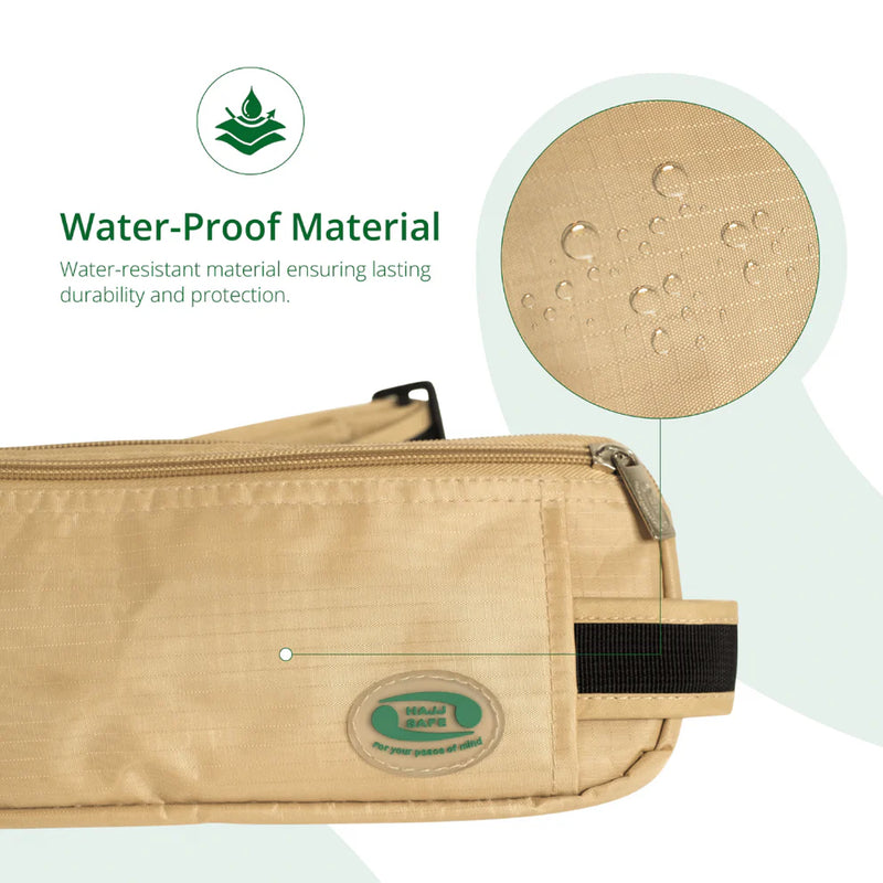 Anti-Theft Waist Bag And Ihram & hajj Belt for Men | Beige