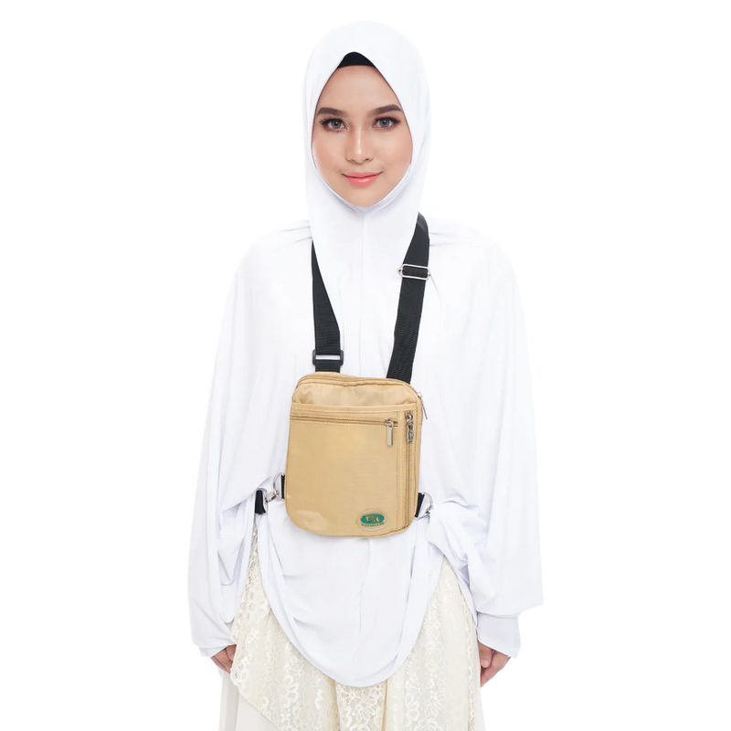 Hajj Safe: Secure Hajj & Umrah Large Side & Neck Bag