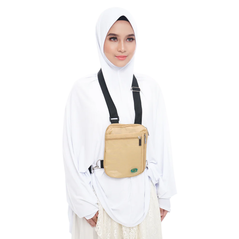 Hajj Safe: Secure Hajj & Umrah Large Side & Neck Bag