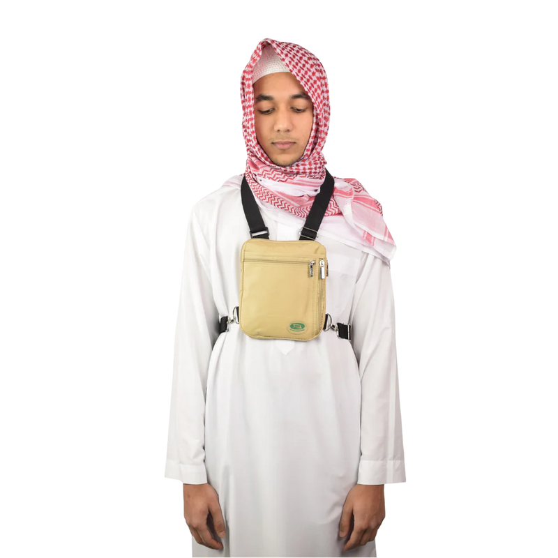 Hajj Safe: Secure Hajj & Umrah Large Side & Neck Bag