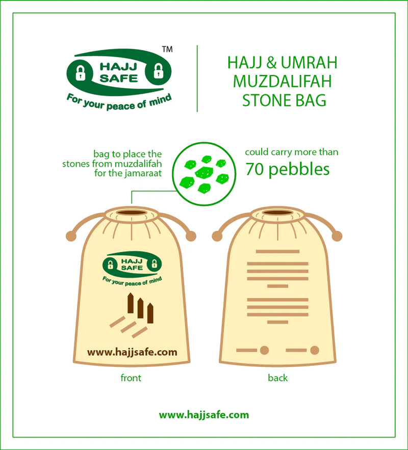 Muzdalifah (Jamarat Stone) Pebble Bag | Pack of 2 | Hajj Safe