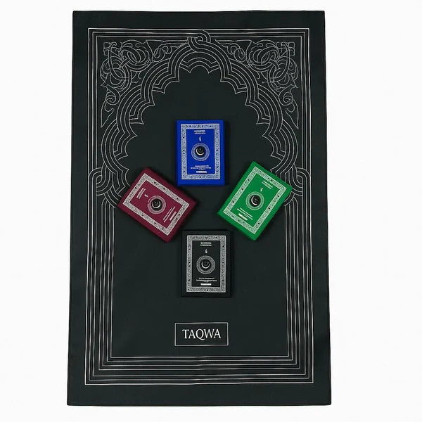 Taqwa Foldable Pocket Travel Prayer Mat With Compass