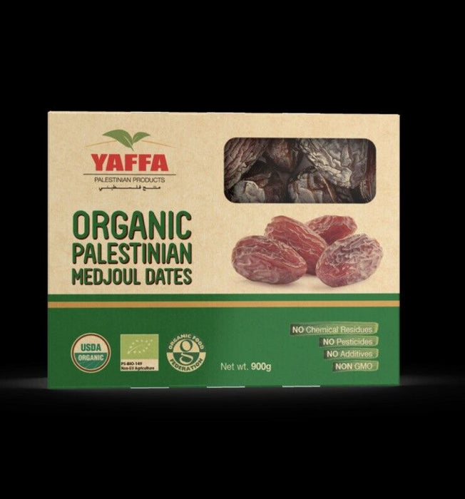 Palestinian Medjoul Dates - Large NATURAL Khejoor, Yaffa Delicious and Juicy Medjool Dates All Natural, No Added Sugar, Free from Additives, Sustainably Grown and Hand-Picked Palestinian Dates (Box of 250g - 5kg)