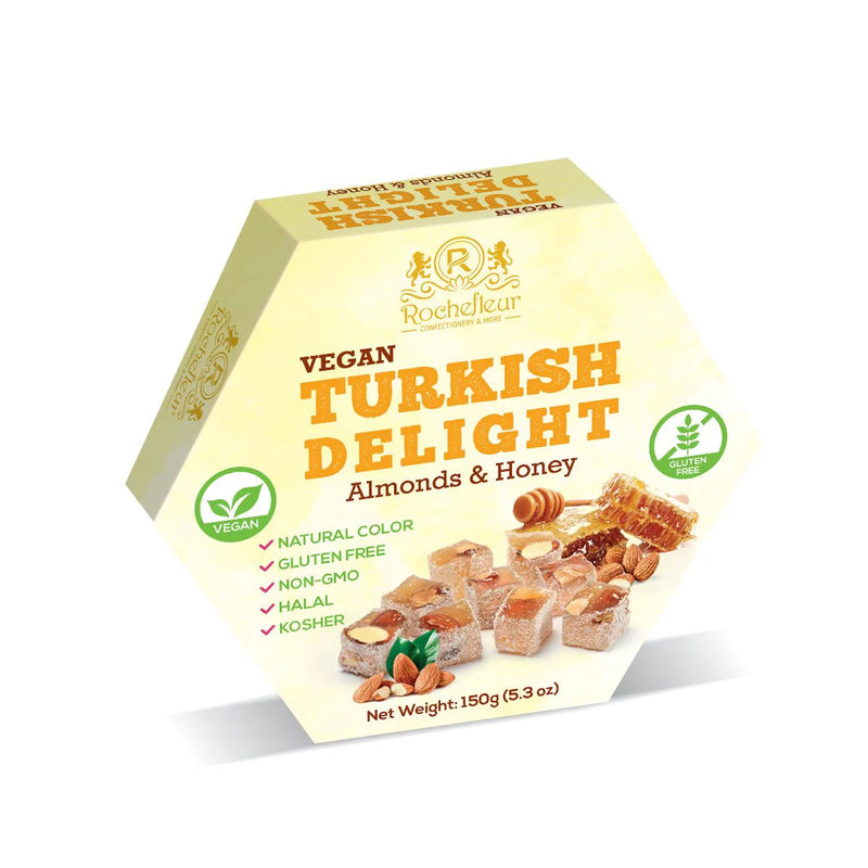 Rochefleur Vegan Turkish Delight (Almonds & Honey)- 150g