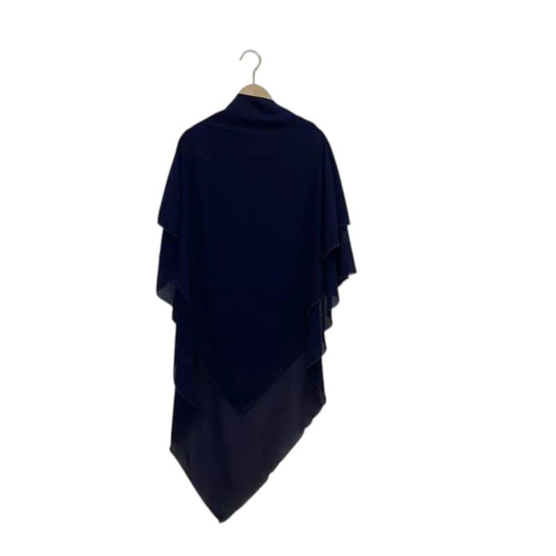Pull-On Instant 3-Layer Chiffon Khimar Hijab – 1 Piece – Turkish Style