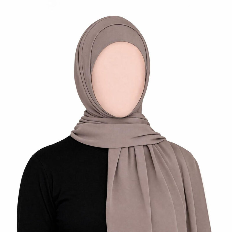 Pull on Instant 1Pc Turlu bonnet connect to Chiffon shawl, Turkish scarf hijab