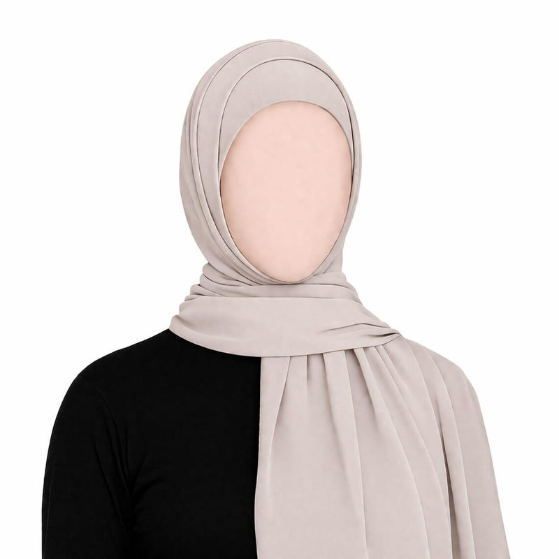 Pull on Instant 1Pc Turlu bonnet connect to Chiffon shawl, Turkish scarf hijab