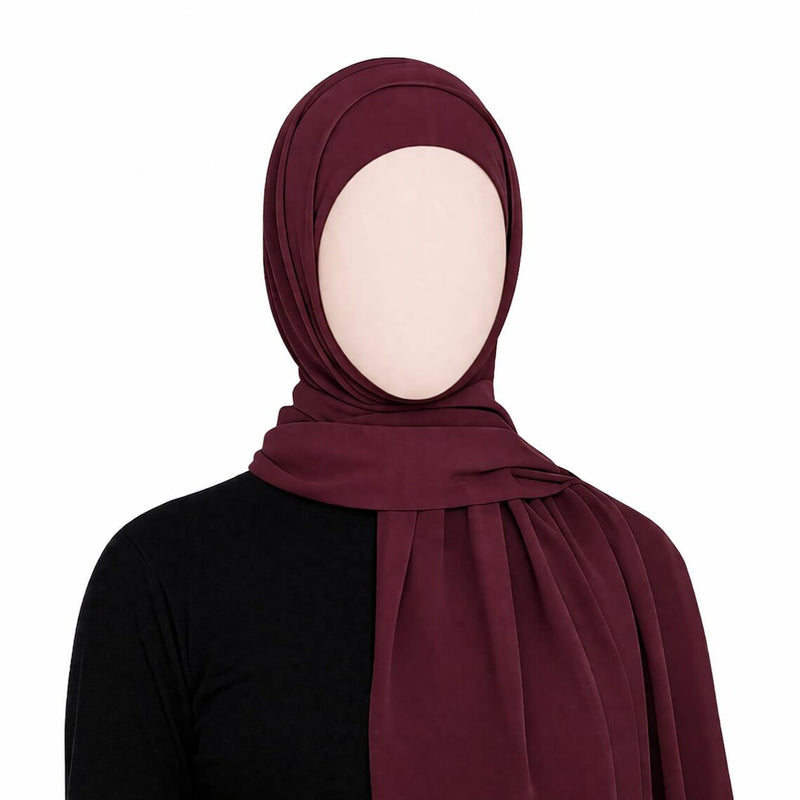 Pull on Instant 1Pc Turlu bonnet connect to Chiffon shawl, Turkish scarf hijab