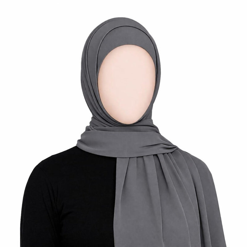 Pull on Instant 1Pc Turlu bonnet connect to Chiffon shawl, Turkish scarf hijab