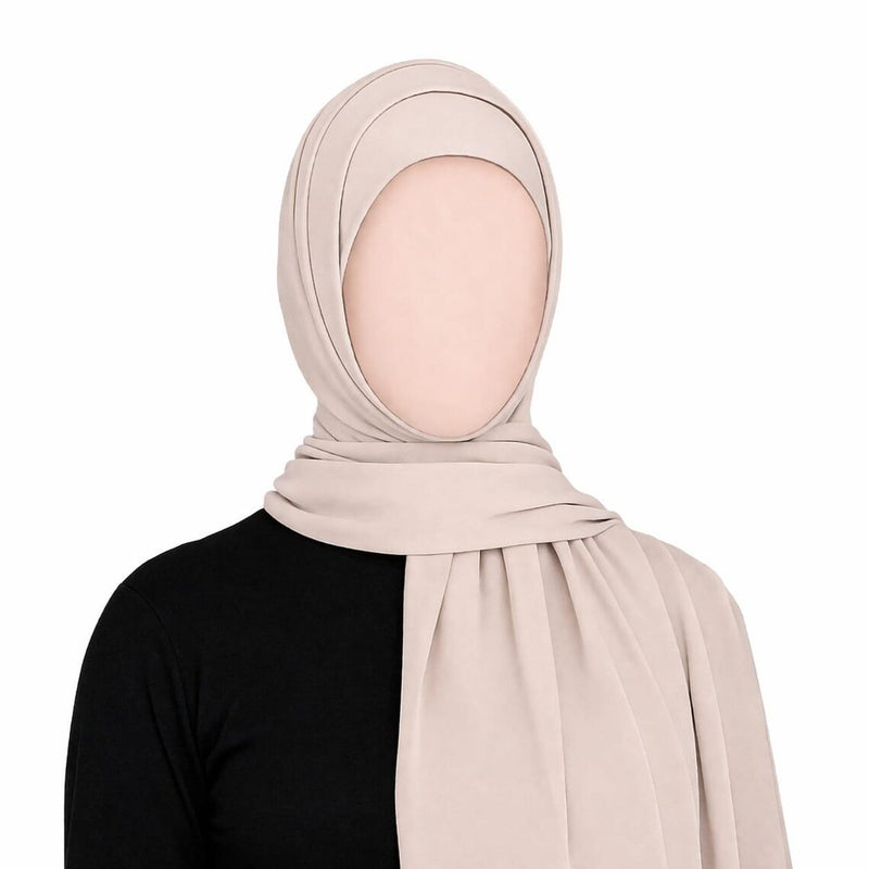 Pull on Instant 1Pc Turlu bonnet connect to Chiffon shawl, Turkish scarf hijab