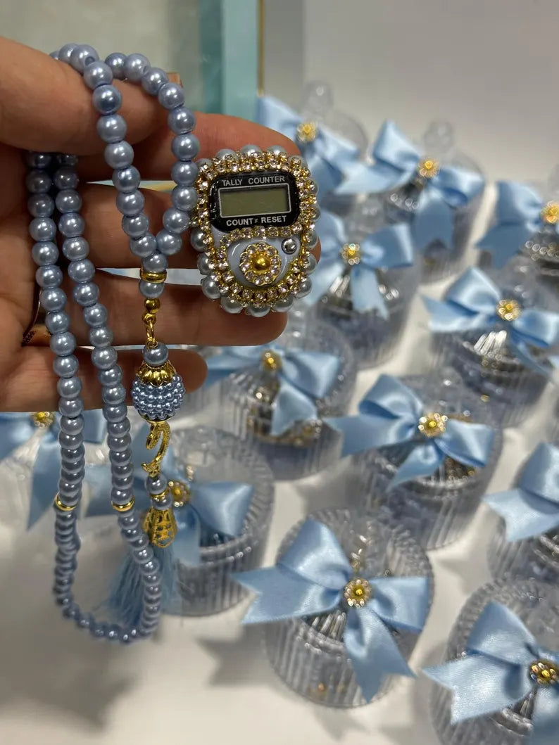Fancy Tasbeeh & Finger masbaha in Transparent Gift Boxes wedding engagement