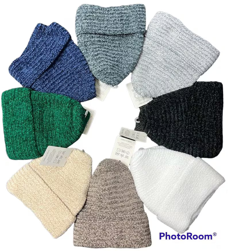 Folded Velvet Men's Skull Cap Islamic Prayer Hat Topi Kufi Head Wear