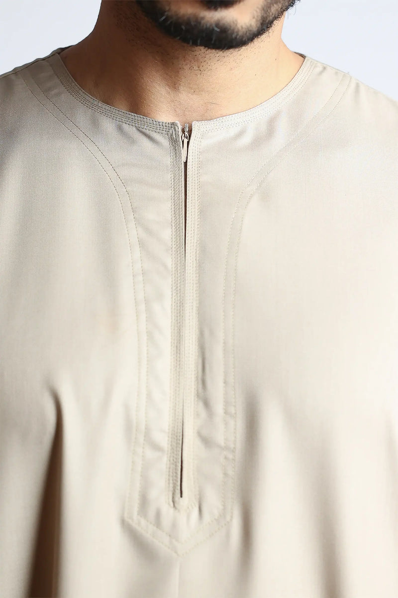 Tuscan Dust Storm Half Sleeve Thobe By Al Noor- J152