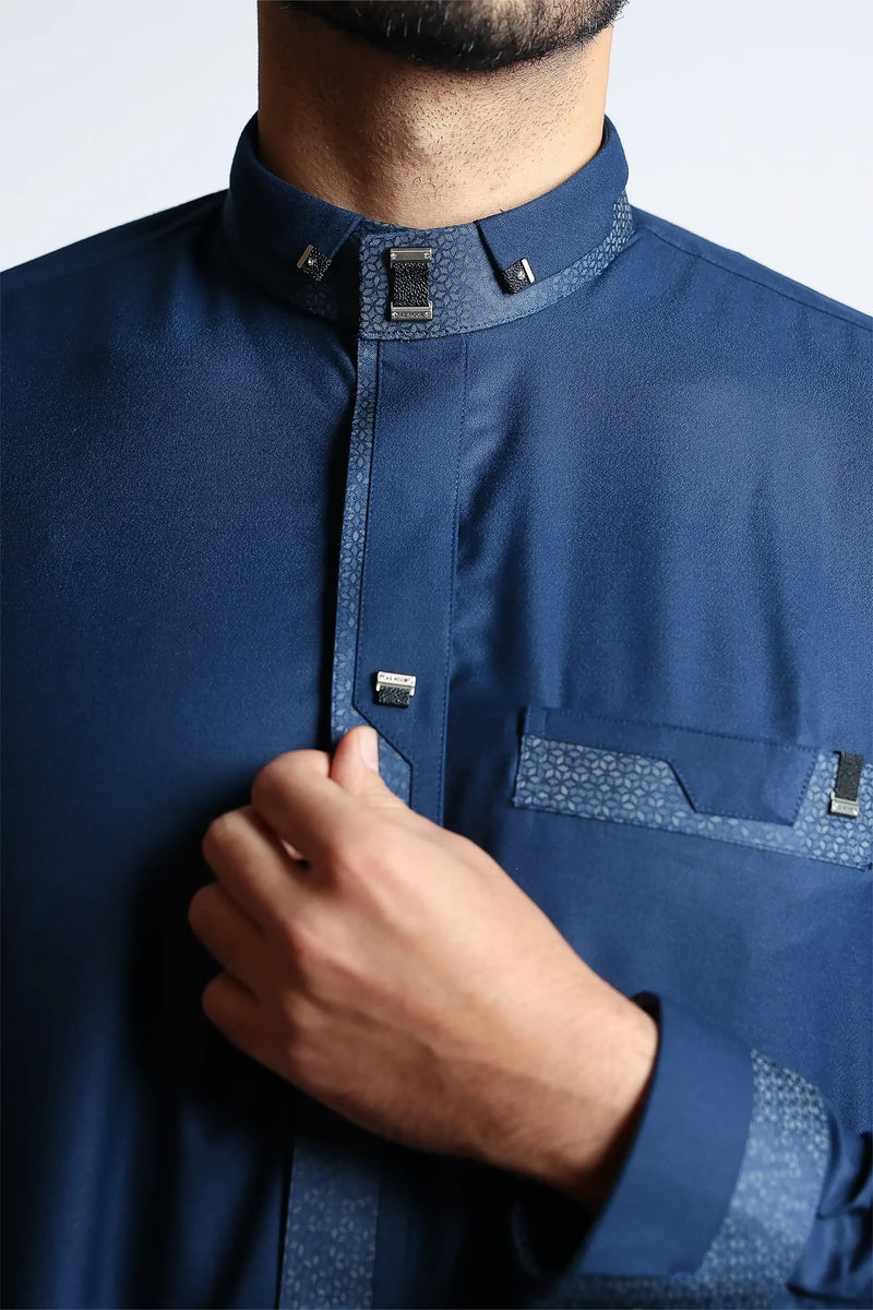 Catalina Blue Thobe By Al noor- J140 C1