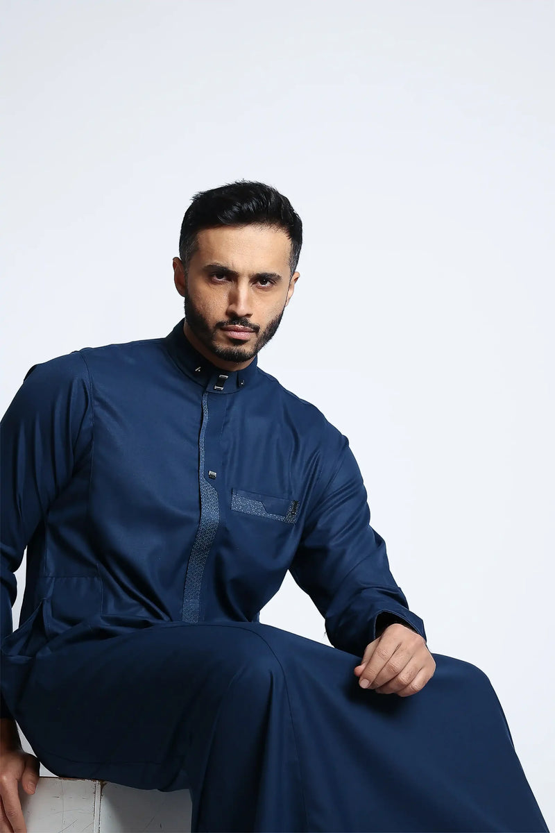 Catalina Blue Thobe By Al noor- J140 C1