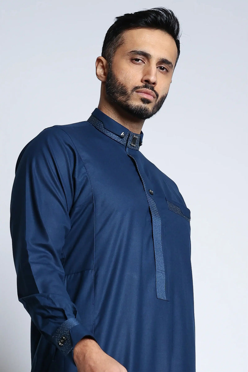 Catalina Blue Thobe By Al noor- J140 C1