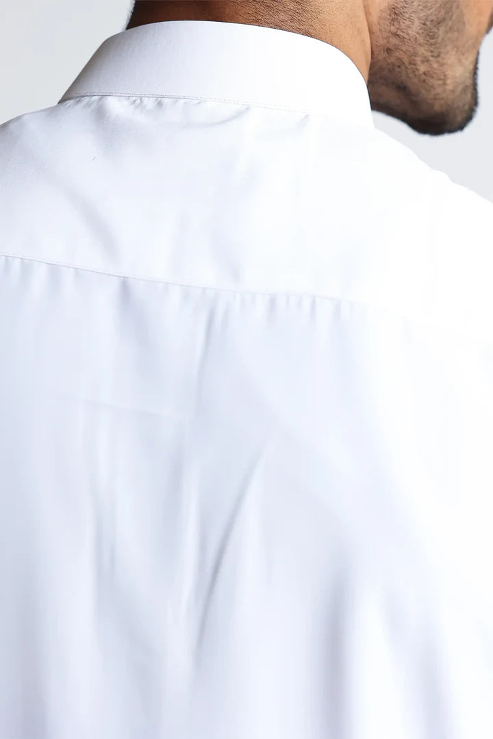 White Collar Thobe By Al noor- J150