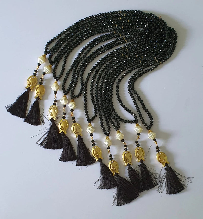 10's of Crystal ROYAL BLUE Islamic Tassel Tasbih pearl 99 Prayer Bead for Zikr