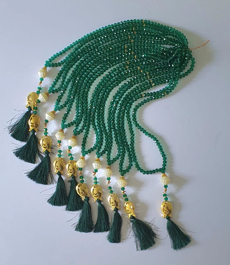 10's of Crystal ROYAL BLUE Islamic Tassel Tasbih pearl 99 Prayer Bead for Zikr