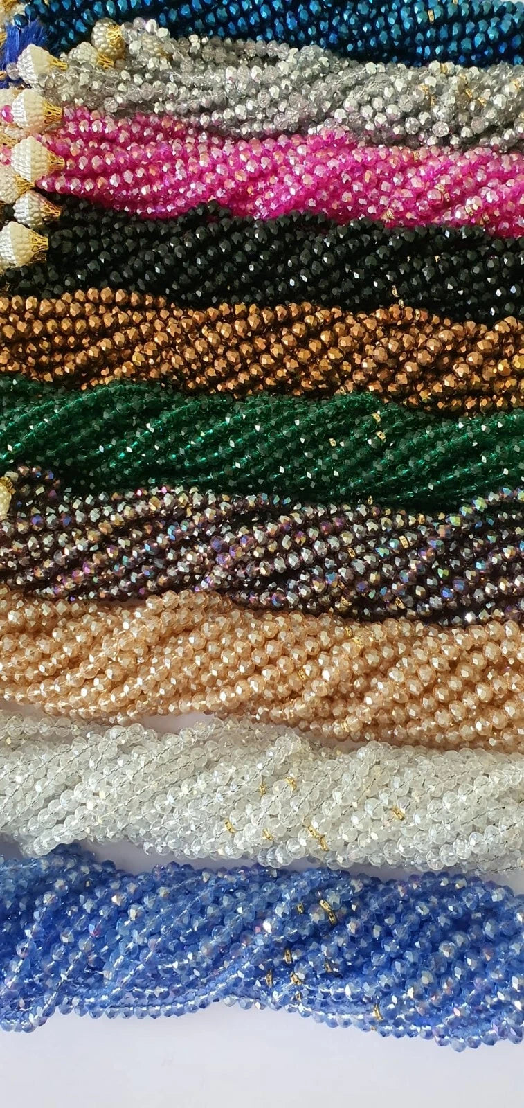10's of Crystal ROYAL BLUE Islamic Tassel Tasbih pearl 99 Prayer Bead for Zikr