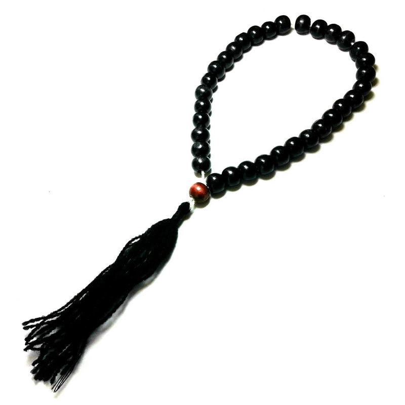 33 beads Islamic Prayer Beads Tesbih Misbah Tasbeh - (Crystal Beads Black )