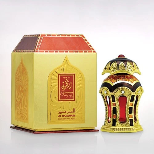 RAFIA GOLD 12ML ARABIAN NICE FRAGRANCE OIL BASED PERFUME OIL BY AL HARAMAIN