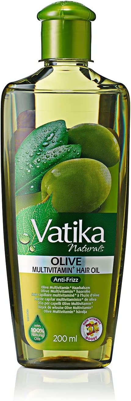 Vatika Naturals Olive Enriched Hair Oil - 200 ml | 100% natural oils Enriched With Almond & Vitamin E | Nourishes & Protects | For All Hair Types