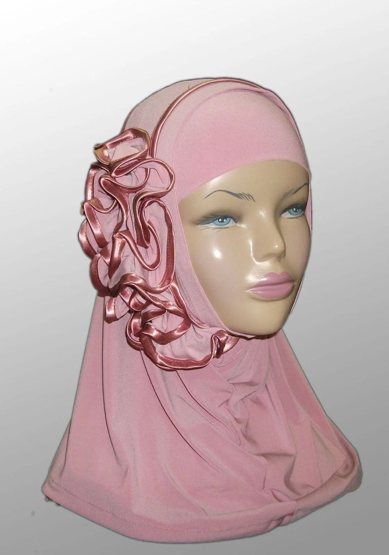 Fancy Two pieces Flower Hijab Head