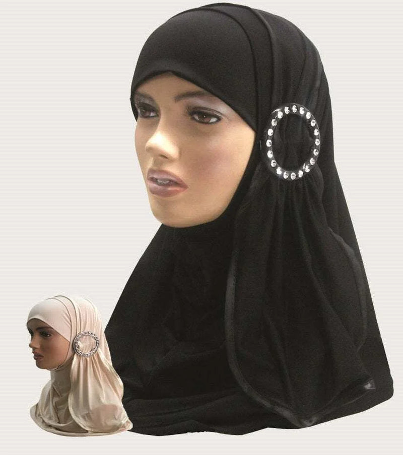 Fancy Beaded Kuwaiti Hijab Head cover