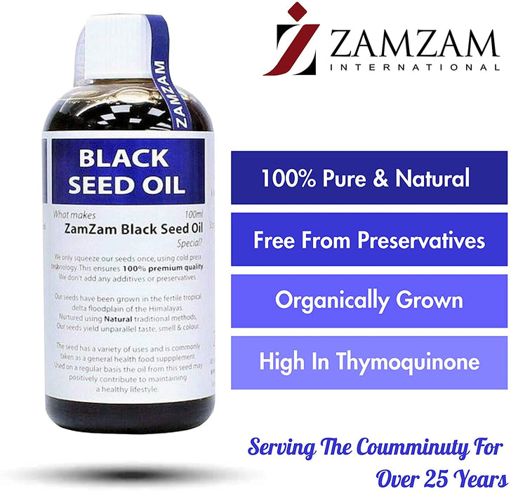 Zamzam Black Seed Oil - 100% Pure & Unfiltered Natural