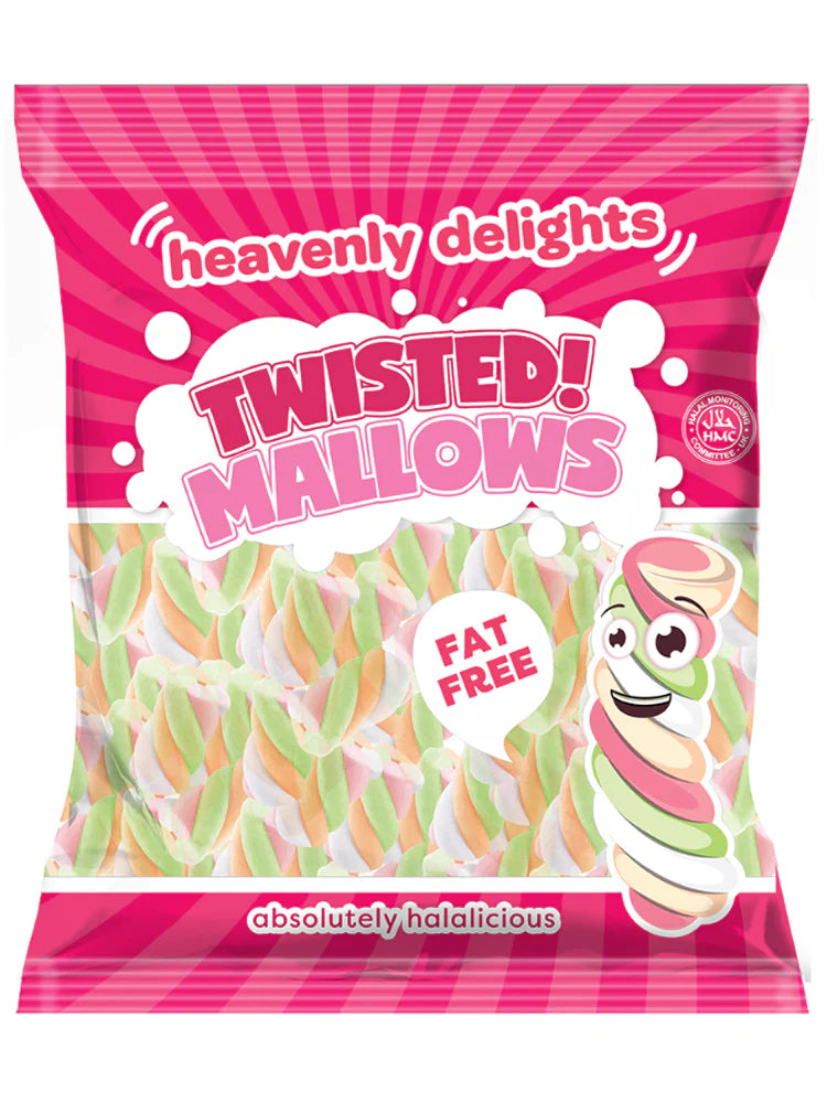 Heavenly Delights Halal multi-colored Twisted Mallows - 140g HMC Certified