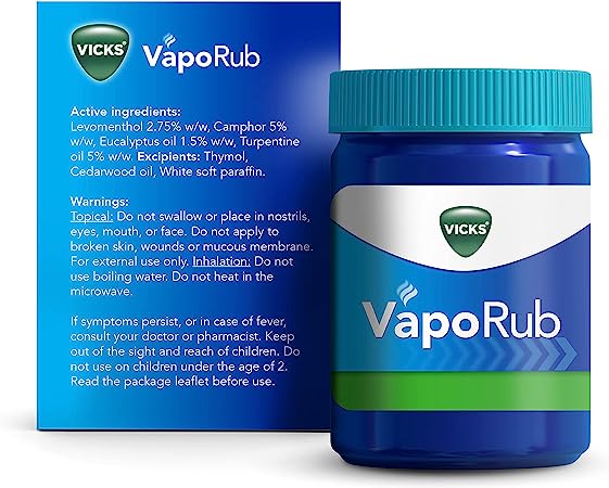 Vicks VapoRub Cold Remedy for Cough and Blocked Nose Jar, 50g